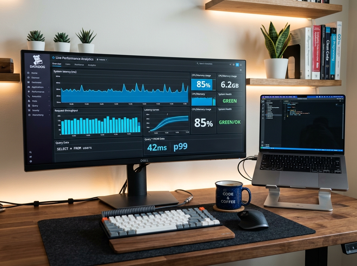 Modern Analytics and Cloud Performance Monitoring Dashboard